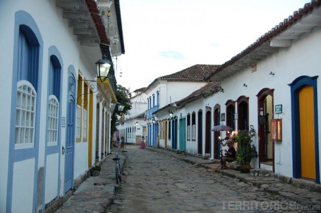 Colorful houses and local shops