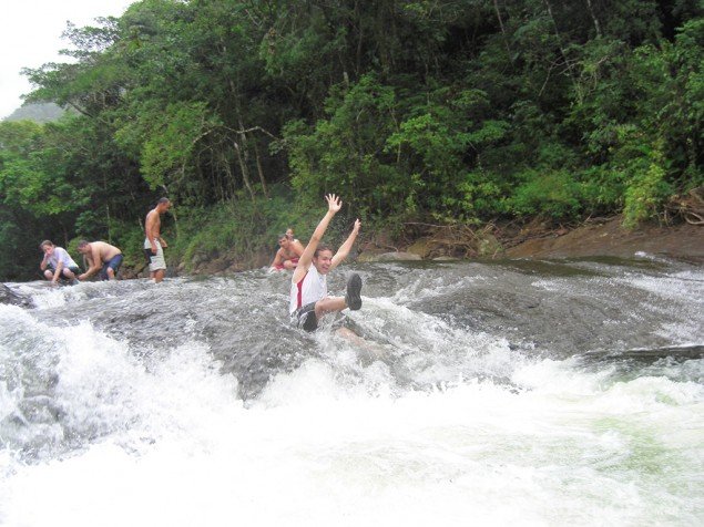 Natural water slide