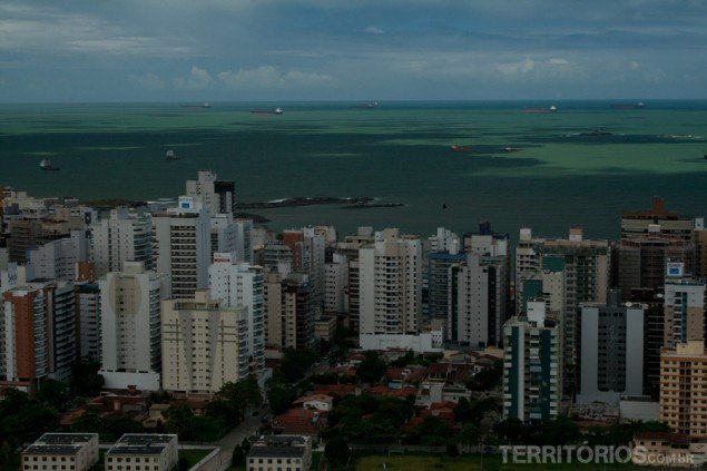 View to the beaches of Vila Velha